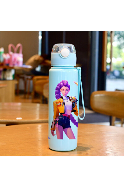 Hasbro 700ML Green Cartoon Pretty Girl Pattern Water Cup, 3D Printed Pattern,...