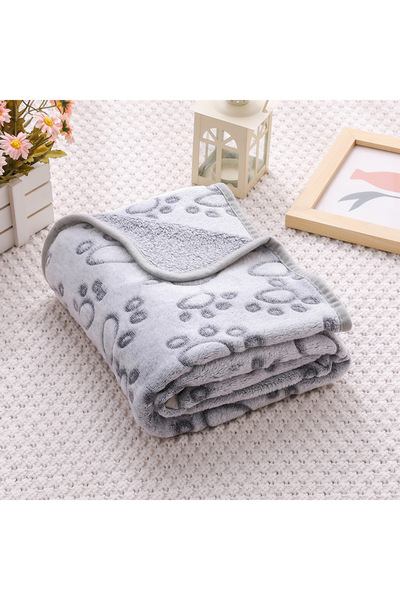 Choice 60x40cm GRAY Autumn and Winter Soft Fluffy High Quality Pet Blanket Cu...
