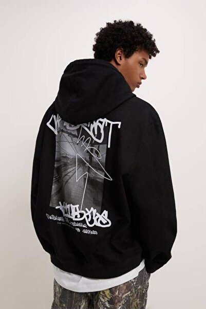 JANTIL MODA Unisex Oversize 3 Threaded Hooded Sweatshirt με τσέπη καγκουρό, τ...