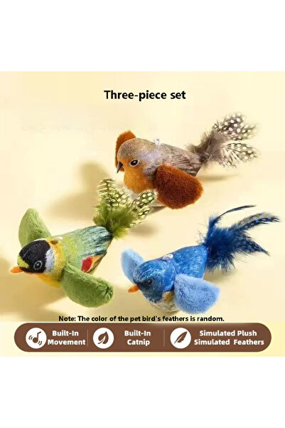 Choice 3Pcs 1-3Pcs The pet cat toy emulates the sound bird to amuse the cat e...