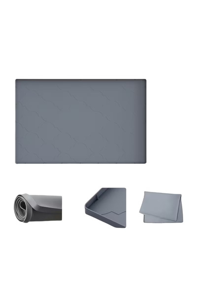 Choice 22x19inch Light Grey Silicone Multi-Size Sink Underpad, Kitchen Sink U...