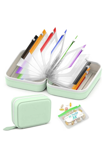 Choice A A8 Waterproof Pill Organizer Set, Twice-Daily Large Pill Organizer f...