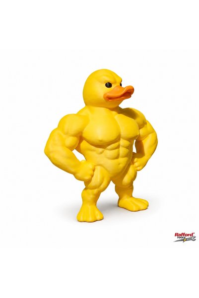 Choice Yellow Muscle Duck Statue -3D Desktop Decor,Cute Bookshelf Whimsical F...