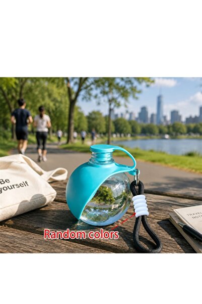 Choice blue Plastic Dogs Cat Drinking Bottle with Lanyard Outdoor Foldable Wa...