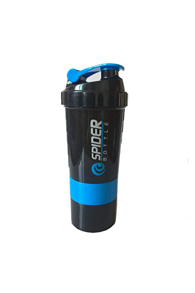 Choice 500ml Blue 3 Layers Shaker Protein Bottle Powder Shake Cup Water Bottl...