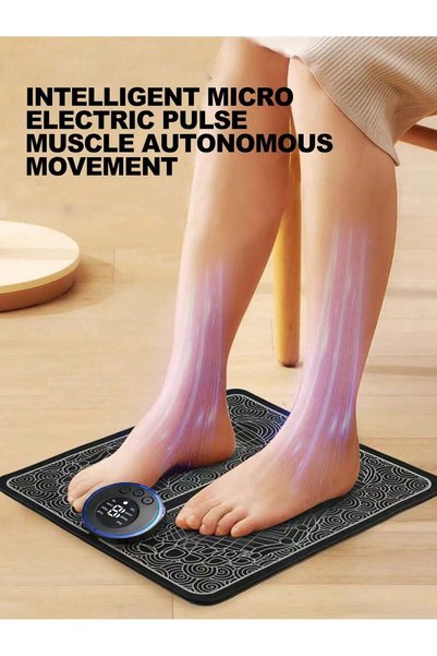 Choice black EMS Foot Massager Rechargeable Massage Pad Foot Relaxation Pad E...