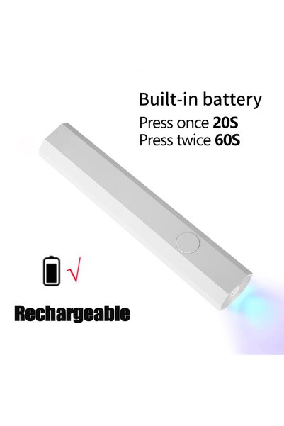 Choice White Handheld UV/LED Light for Nails 3W Portable Mini UV Light for Ge...