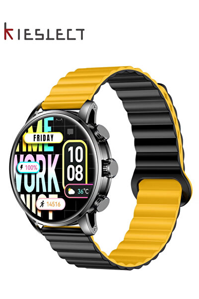 EqiEch Kr Smart Calling Watch, Semi-AMOLED HD Round Display, Bluetooth Callin...
