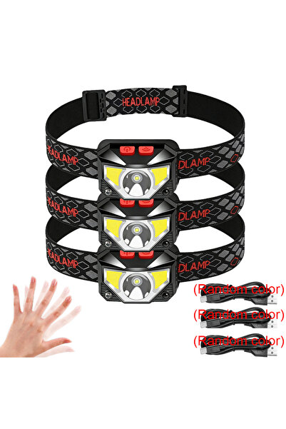 XIWANGFIRE 3PCS 1-3PCS Rechargeable LED Headlamp Sensor Headlight With COB an...