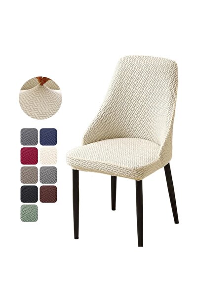 Choice 1PC chair cover A1 Beige 1/4/6pcs Jacquard Dining Chair Covers Stretch...