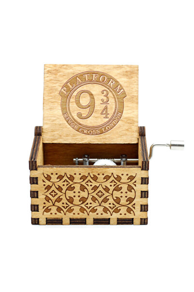 Miniso Wood color 943 Hand Cranked Music Box Multiple colors Solid Wood Antiq...
