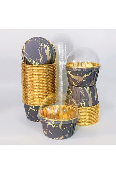 Choice 50 cups with 50 Lids Set, 50pcs Disposable Cupcake Cups with Lids, Dis...