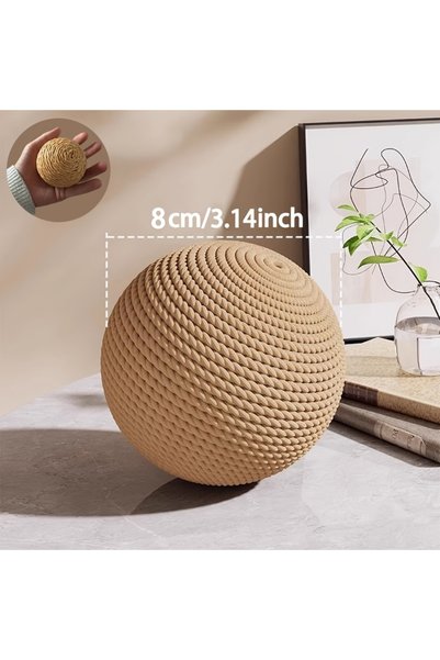 Choice brown Large Sisal Cat Ball Toy, Interactive Self-Amusing Scratcher, Ch...