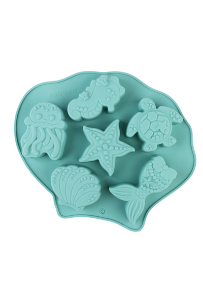 Choice HJ-826-blue 1Pcs Silicone Baking Mold Pink/Blue 3D Sea Horse Turtle St...