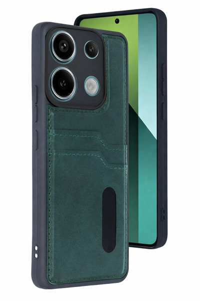 Bezos Xiaomi Redmi 15C 4g Compatible Leather Case with Sara Business Card Hol...