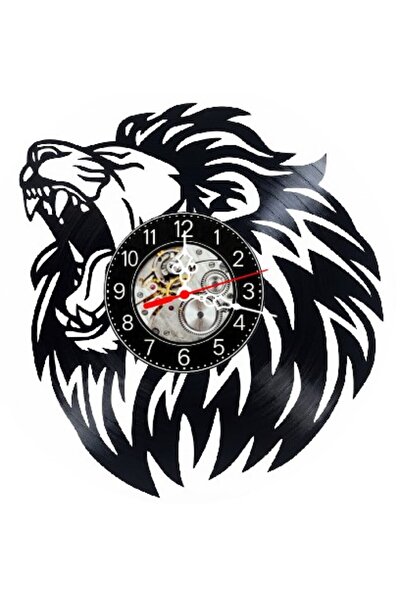 OEM Decorative Wall Clock made from Vinyl Record, Roaring Lion King of the Ju...