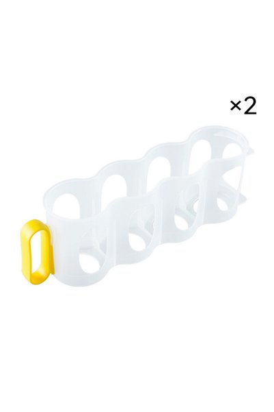 Generic Brand Set of 2 refrigerator can holders, portable handle, transparent PP