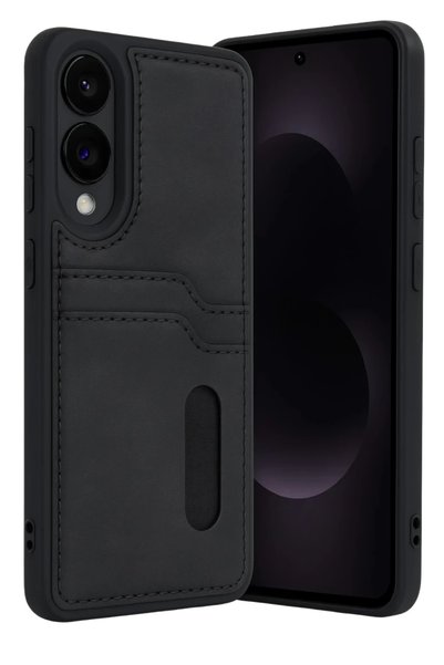 Bezos Samsung Galaxy S25 Compatible Edge Sara Leather Case with Business Card...