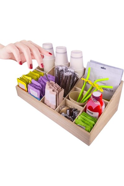 Generic Brand Storage box, tea box, 11 compartments, desk organizer, kitchen ...