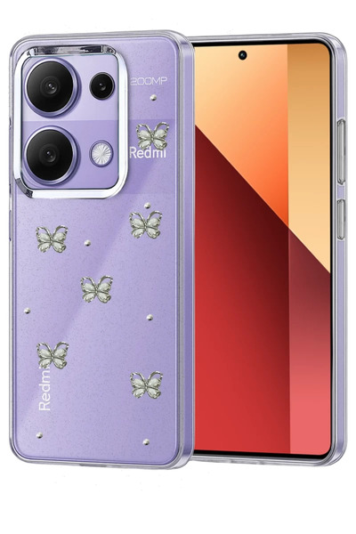 Generic Brand غطاء متوافق مع Redmi Note 13 Pro 4G بنمط فيونك - نمط 9