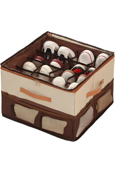 Generic Brand Storage basket, box with lid, organizer with compartments, 16 c...