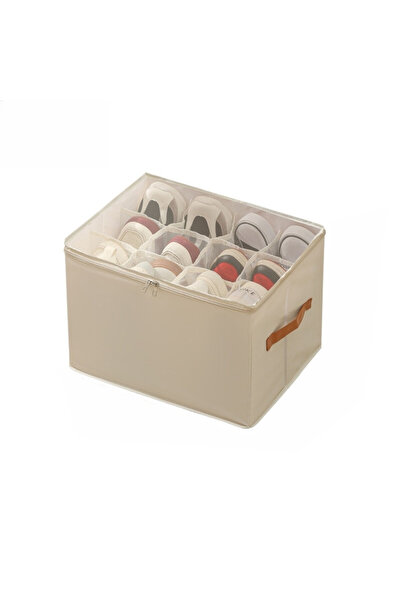 Generic Brand Coș depozitare, cutie cu capac, organizator cu compartimente, 1...