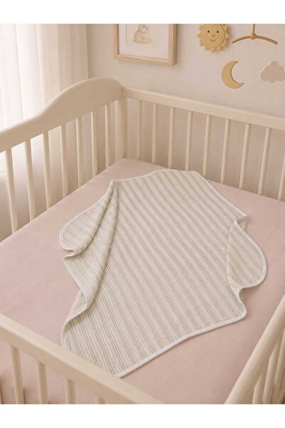JULYA KİDS Striped Muslin Soft Baby Blanket 75*85 cm – Newborn and Baby Blanket