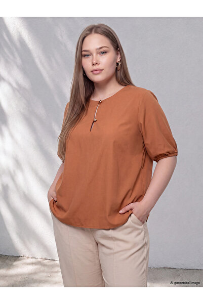 LC Waikiki Alita city: plus size blouse with button detail