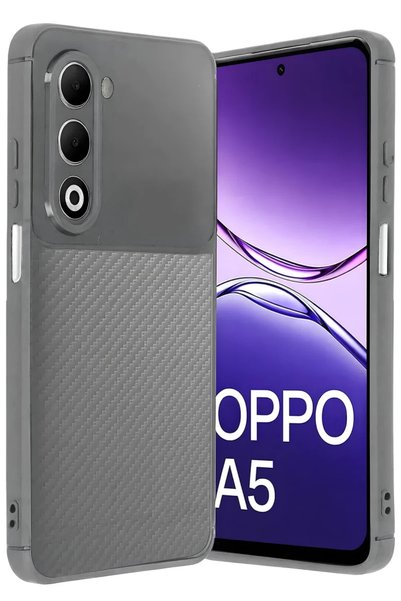 Bezos Oppo A5 4g Compatible Auto Focus Carbon Cover - Gray