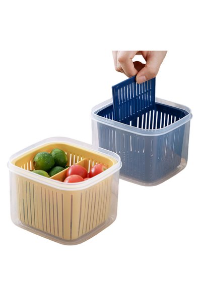 Generic Brand Food container with strainer and lid, leakproof, for garnishes,...