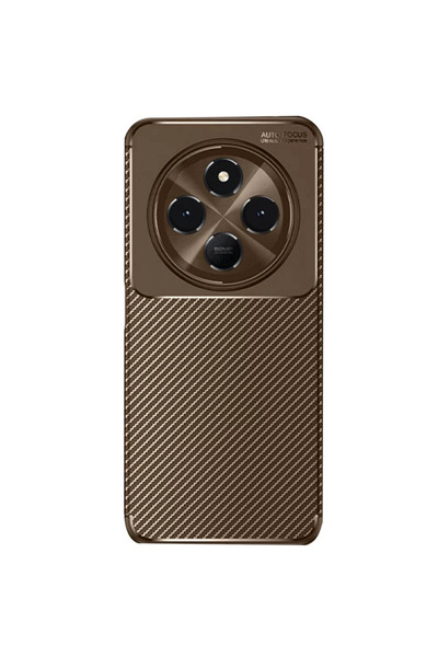 Bezos Xiaomi Redmi 14C Compatible Case Auto Focus Carbon Cover - Brown