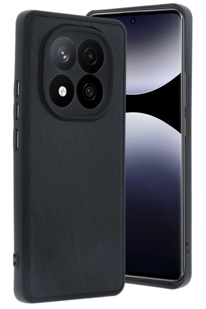 Bezos Xiaomi Redmi Note 14 Pro 4g Compatible Case Aras Leather Cover - Black