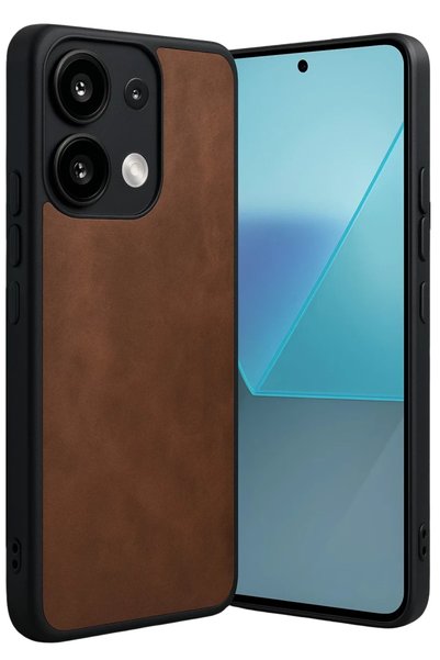 Bezos غطاء جلدي متوافق مع هاتف Xiaomi Redmi Note 13 4G - لون أسمر