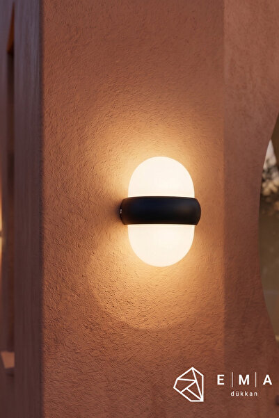 Ema Dükkan IP54 Su Geçirmez Oval LED Aplik 3200K Gün Işığı 960 Lm - Alüminyum...