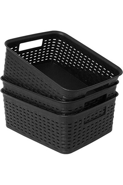 KASTWAVE Plastic Storage Baskets for Cabinets, Household Pantry Organization ...