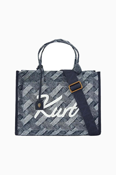 Kurt Geiger Denim Kurt Tote Women's Shoulder Bag - Navy Blue