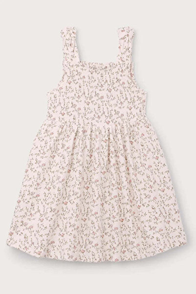 THE WHITE COMPANY Esme Floral Patterned Organic Cotton Baby Girl Dress - Pink...