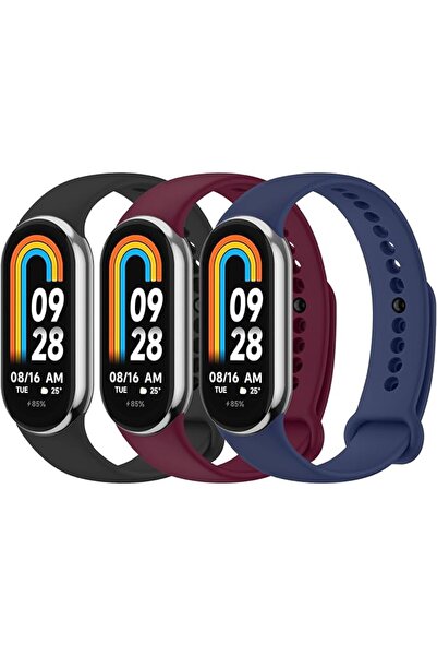 Demark 3 أحزمة رياضية لـ Xiaomi Mi Band 10/9/8، أحزمة بديلة ناعمة من السيليكو...