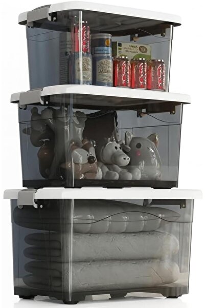 XVersion XV Plastic Storage Box Set with with Lockable Lid (Medium+Large+XL),...
