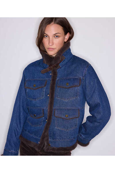 İpekyol Suni kürklü denim mont