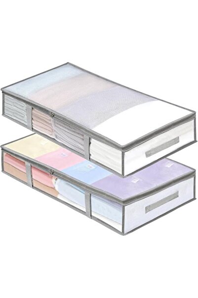EXCEFORE 2 Pack Under Bed Storage Containers Bins, Large Moisture-Proof Capac...