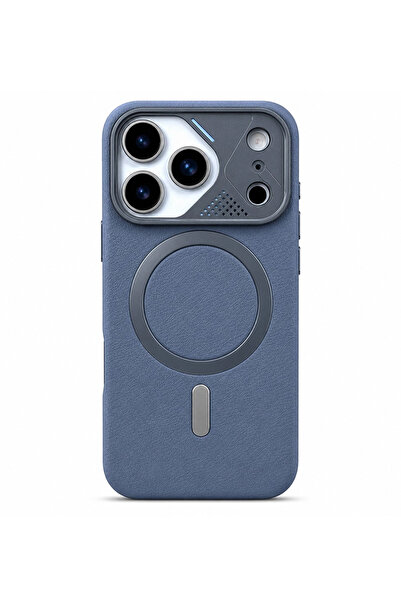 Brabus iPhone 17 Pro Uyumlu İçi Kadife MagSafe Vegan Deri Kılıf | Nut Serisi
