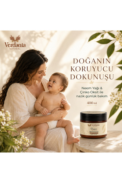 Doğal Neem Yağı İçeren Pişik Önleyici Krem 400 ml (380 gr)