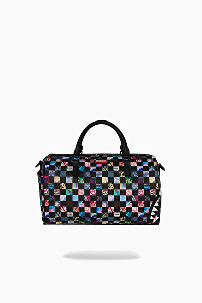 Sprayground Crazy Check Mini Duffle Sharkverse Universe Faux Leather Mini Han...