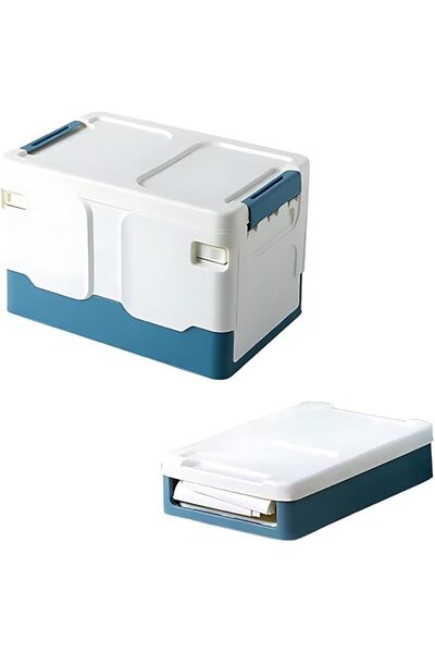 businager Stackable Bins with Lids Small Parts Organizer Foldable Waterproof ...