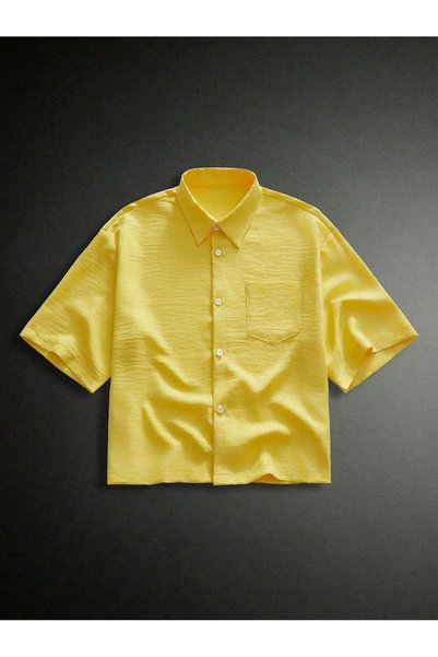 Sheya Short-sleeved shirt, yellow - XL
