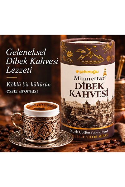 Şekeroğlu Minnettar Dibek Kahvesi Özel Tasarım Silindir Kutu - Binlerce Yıllı...
