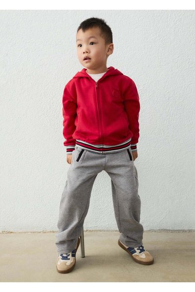 MAYORAL Boy's 2 Bottoms 3 Pockets Hooded Tracksuit Set 4812 Red