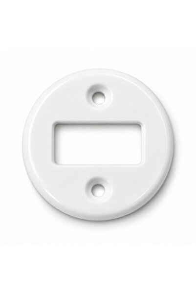 GÜMRÜK BEY Dual Circuit Switch White Ceramic Faceplate – Durable Decorative C...