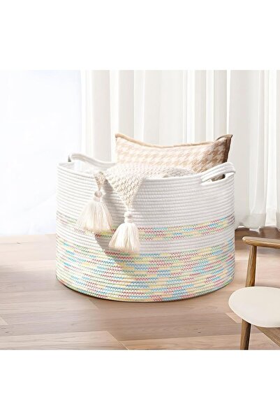 GENERAL Blanket Basket, Decorative Woven Storage Basket for Pillows, Clothes ...